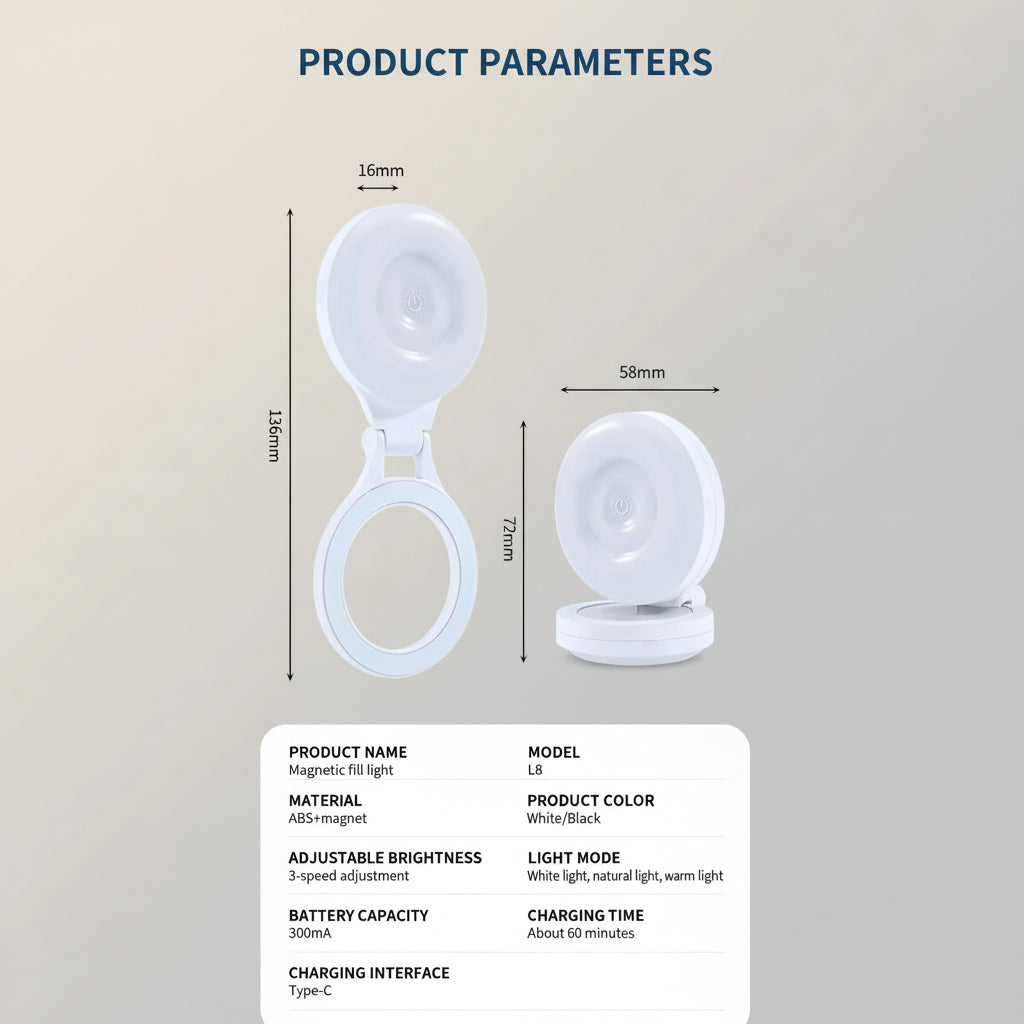 LumiSnap™ – Magnetic LED Selfie Light